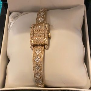 Anne Klein Gold/Diamond Bracelet Watch